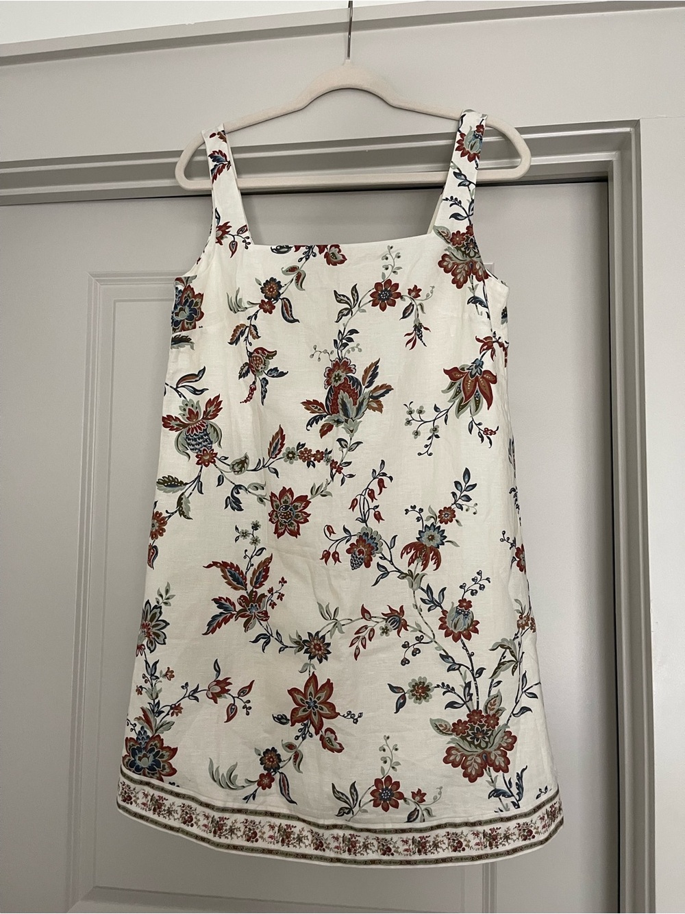 Tuckernuck Studio McGee Cream Floral Square-Neck Mini Dress